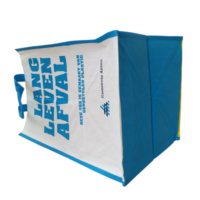 Niebieskie tkane torby reklamowe 35x30x39,5cm 100gsm