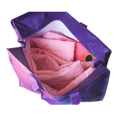 Duża torba tkana z polipropylenu CMYK o gramaturze 140 g / m2 i 55 cm