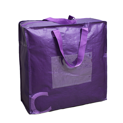 Duża torba tkana z polipropylenu CMYK o gramaturze 140 g / m2 i 55 cm