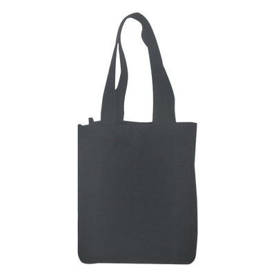 Torba na 2 butelki z czarnego płótna PE 18x9x27cm CMYK