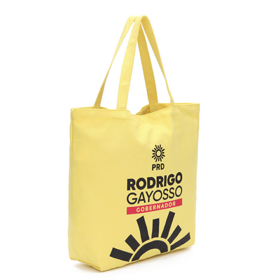 Bawełniana torba recyklingowa Geometric Yellow 8 OZ 40x11x34,5cm