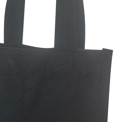 Torba na 2 butelki z czarnego płótna PE 18x9x27cm CMYK
