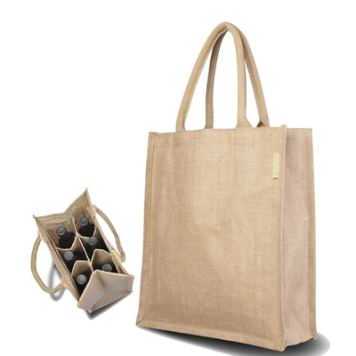 Opakowanie 6 butelek wina 27x18x30cm Torba na zakupy z juty