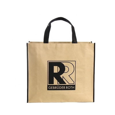 Solid Gold Logo CMYK OEM 120gsm Papierowa torba nietkana