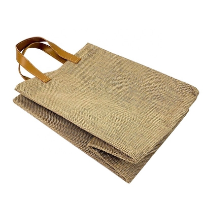 Torba podróżna prezentowa z PU, 20 cm, jutowa torba na zakupy