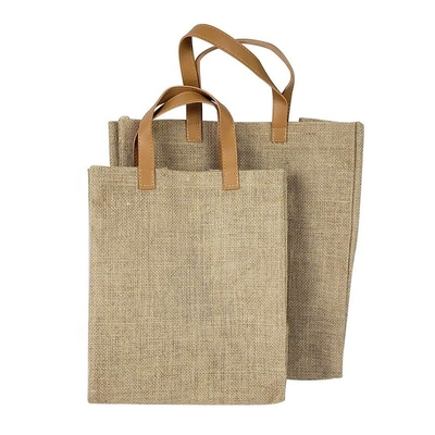 Torba podróżna prezentowa z PU, 20 cm, jutowa torba na zakupy