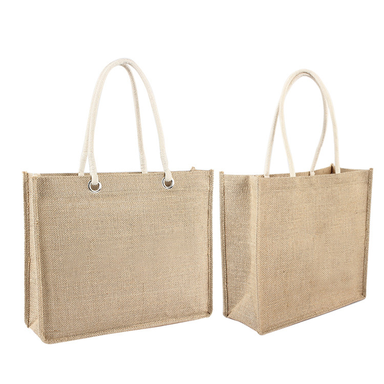 Shopping Natural Color 30xx12x30cm 380gsm Worki jutowe na zakupy